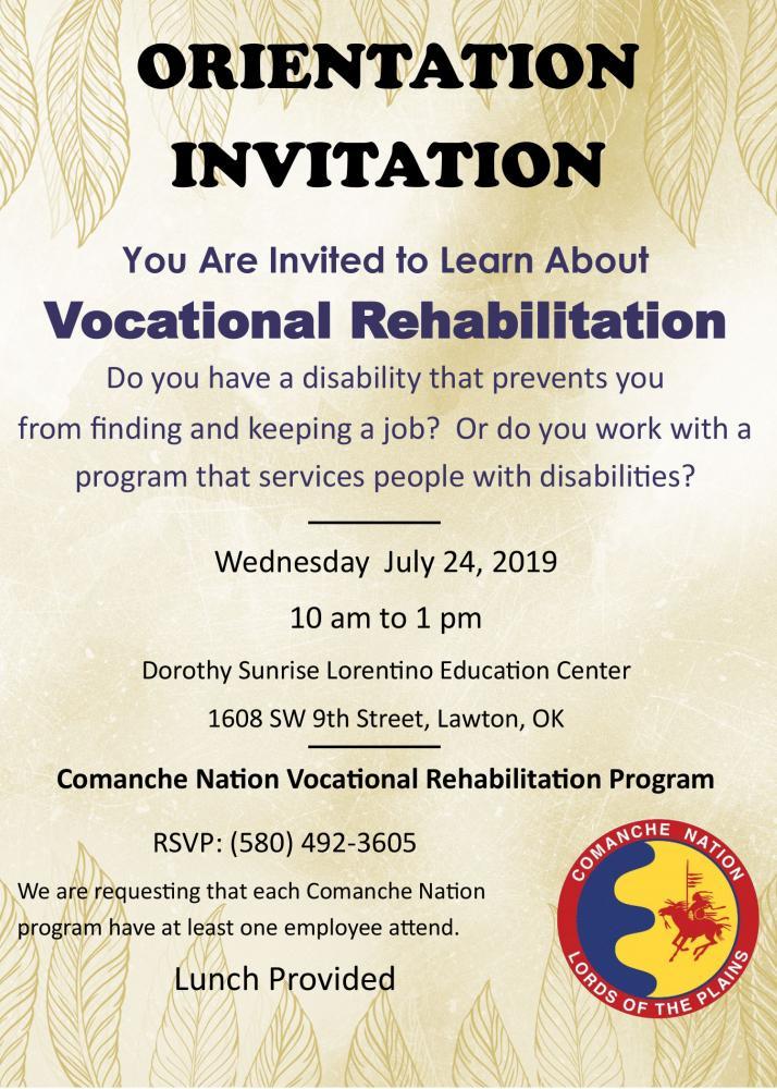 orientation invitation | Comanche Nation